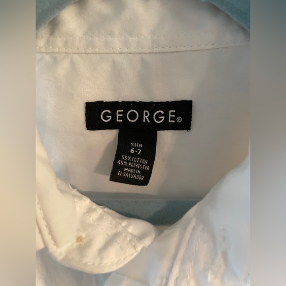 White Long Sleeve Button Down - Size 6/7 (Bundle for Discount) - Picture 2 of 3